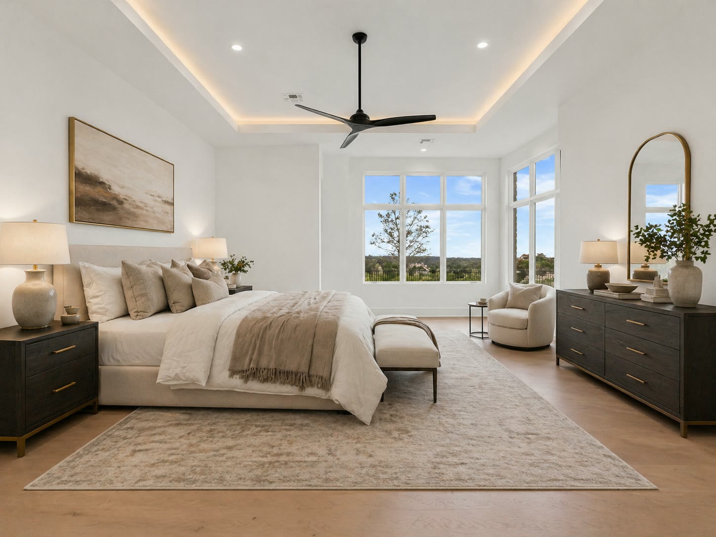 Digitally furnished bedroom at 1043 Overlook Parkway