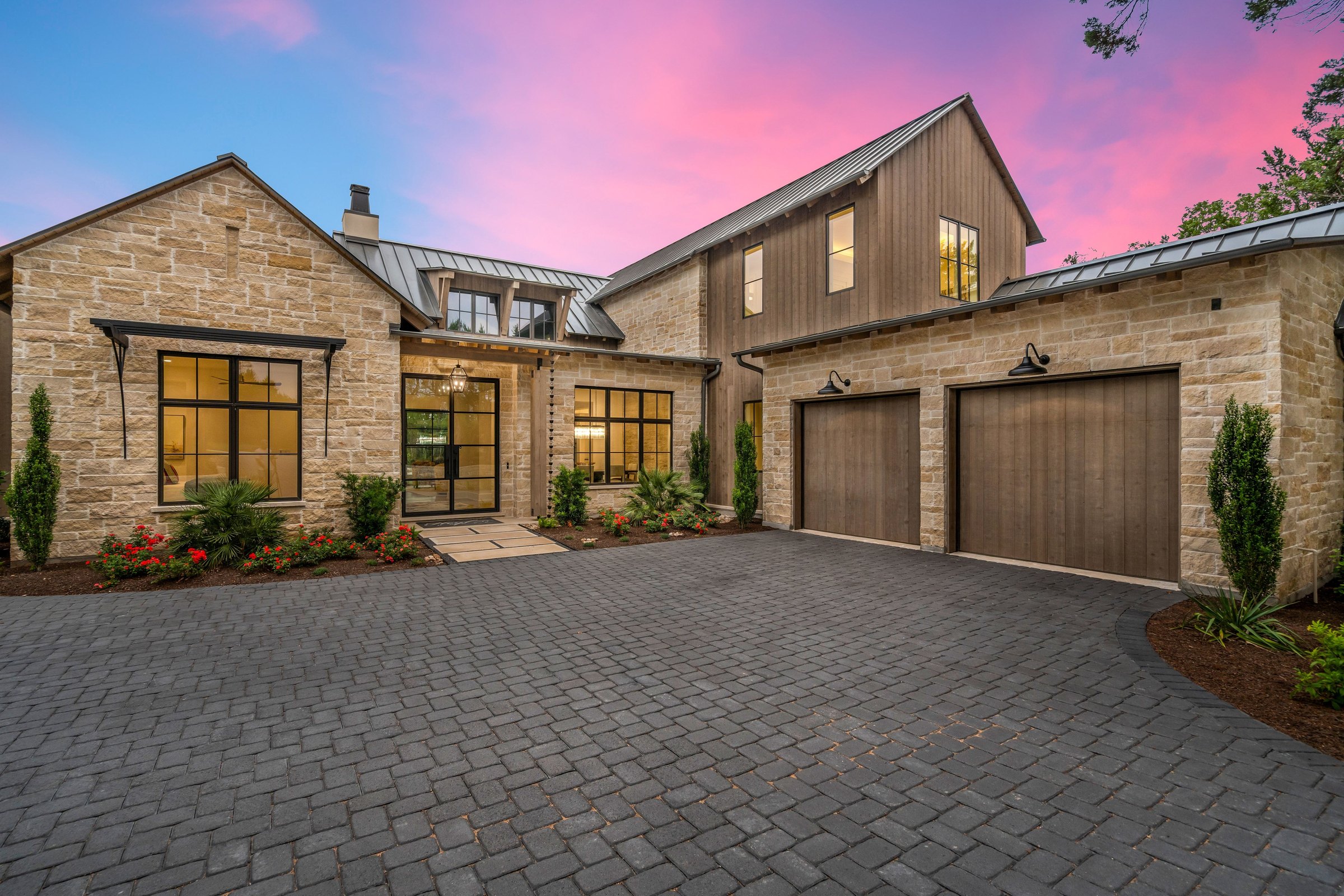 Twilight front elevation of 4300 Amarra Drive