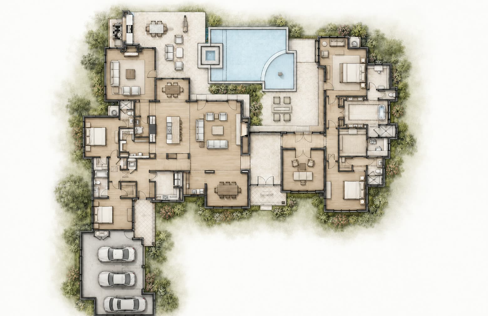 Illustrated floorplan for 4408 Amarra