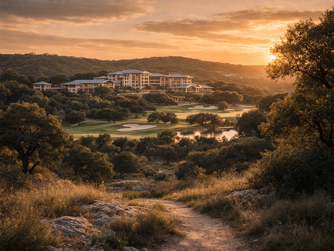Resort and golf landscape in the Barton Creek area